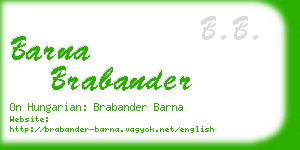 barna brabander business card